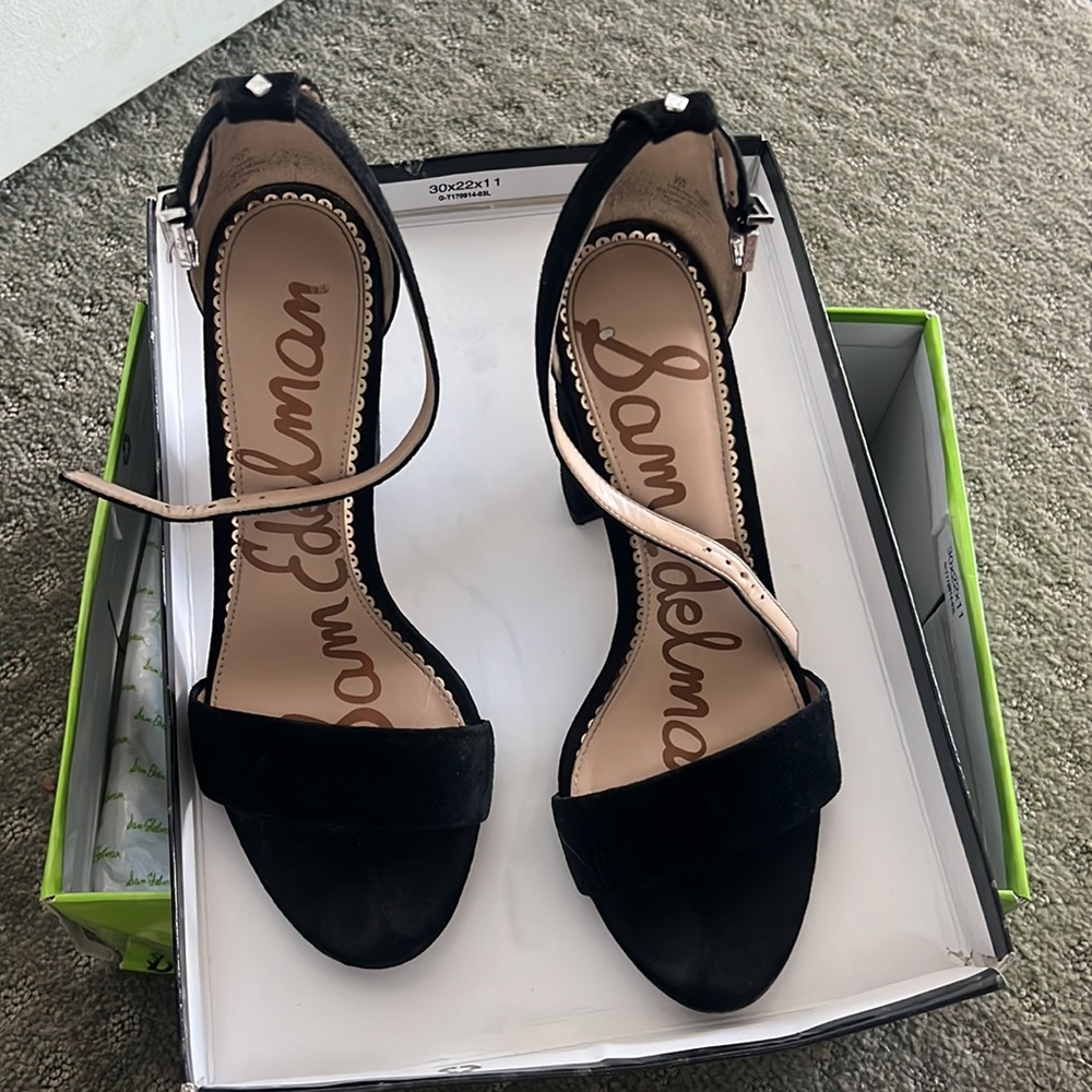 Lightly Used Sam Edelman Yaro Black Suede Heels